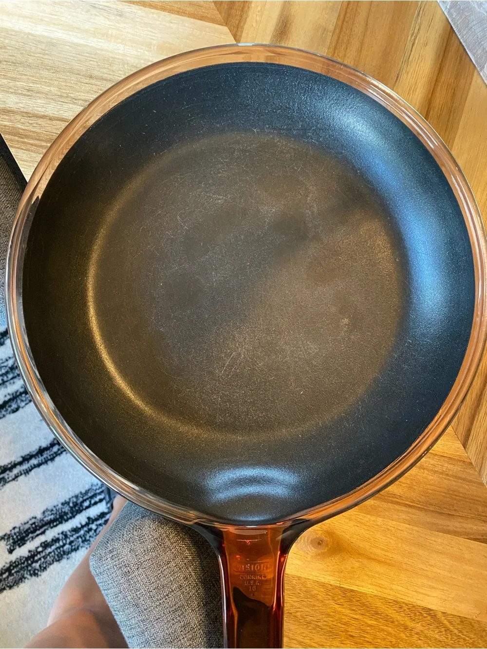 VISIONS CorningVision Amber Glass Non-Stick Frying Pan Skillet 10 in